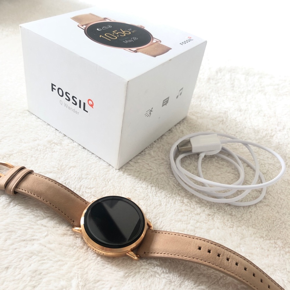 Fossil Smartwatch Wander Light Brown Leather